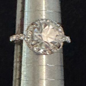 Elegant Silver Women's Costume Vacation Bling Ring Size 6 1/2